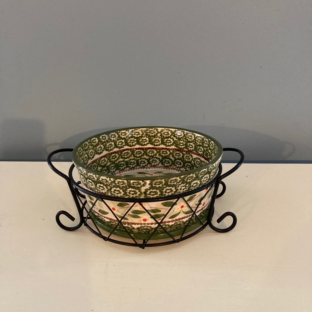 Temptations by Tara Old World Green Round Ovenware